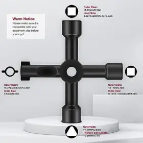 HT0099-SY SUOBO TOOLS Sillcock Water Key Functional Cross #3