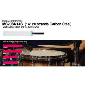 TAMA-MS20SN14S TAMA Starclassic Carbon Steel Snare Wire #2