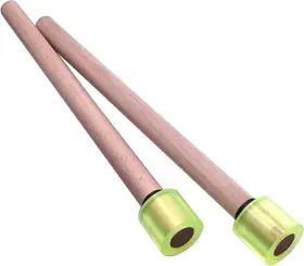 T0584 TUOREN Steel Drum Pan Mallets Sticks Rubber Drumstick