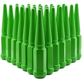 14X1.5 VENUM WHEEL ACCESSORIES Lime Spike Lug Nuts Powder Com