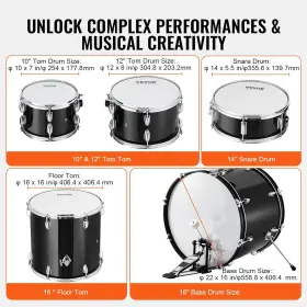SH-003-BK VEVOR Drum Set Bass Kit #3 SH-003-BK VEVOR Drum Set Bass Kit #3