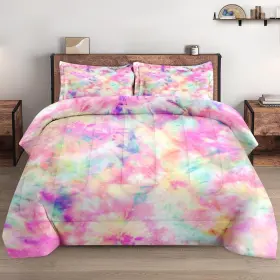 LQQ0824322-MB-FC-JP WECOZY Comforter Set Pillowcases Pink Tie