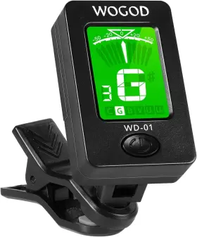 WD-01 WOGOD Guitar Tuner Clip Ukulele Violin Chromatic Bass WD-01 WOGOD Guitar Tuner Clip Ukulele Violin Chromatic Bass