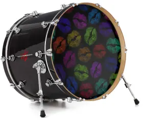 142687DRMKICK22USK WRAPTORSKINZ Skin Decal Wrap Bass Kick