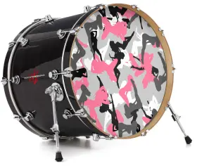 142868DRMKICK22USK WRAPTORSKINZ Skin Decal Wrap Bass Kick