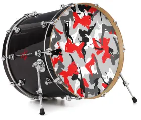 142869DRMKICK22USK WRAPTORSKINZ Skin Decal Wrap Bass Kick
