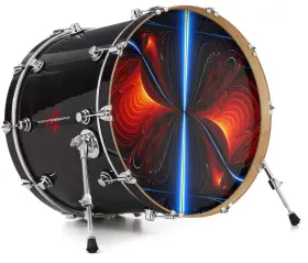 142983DRMKICK22USK WRAPTORSKINZ Skin Decal Wrap Bass Kick