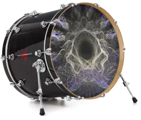 143063DRMKICK22USK WRAPTORSKINZ Skin Decal Wrap Bass Kick