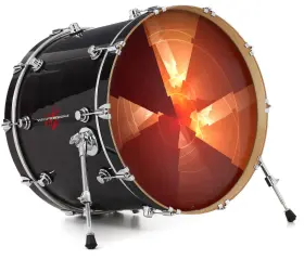 143064DRMKICK22USK WRAPTORSKINZ Skin Decal Wrap Bass Kick