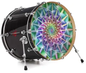 143074DRMKICK22USK WRAPTORSKINZ Skin Decal Wrap Bass Kick