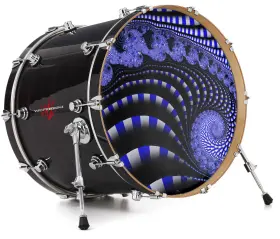 143076DRMKICK22USK WRAPTORSKINZ Skin Decal Wrap Bass Kick