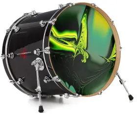 143093DRMKICK22USK WRAPTORSKINZ Skin Decal Wrap Bass Kick