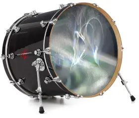 143094DRMKICK22USK WRAPTORSKINZ Skin Decal Wrap Bass Kick
