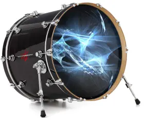 143096DRMKICK22USK WRAPTORSKINZ Skin Decal Wrap Bass Kick Web
