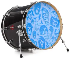 143324DRMKICK22USK WRAPTORSKINZ Skin Decal Wrap Bass Kick