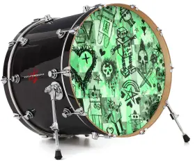143328DRMKICK22USK WRAPTORSKINZ Skin Decal Wrap Bass Kick Kid