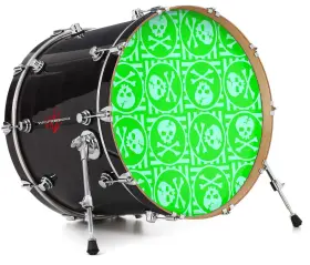 143334DRMKICK22USK WRAPTORSKINZ Skin Decal Wrap Bass Kick