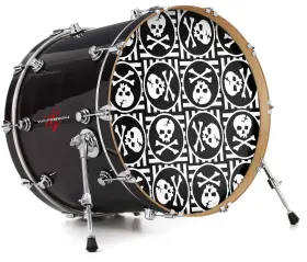 143335DRMKICK22USK WRAPTORSKINZ Skin Decal Wrap Bass Kick