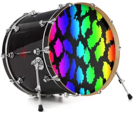 143387DRMKICK22USK WRAPTORSKINZ Skin Decal Wrap Bass Kick