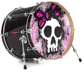 143392DRMKICK22USK WRAPTORSKINZ Skin Decal Wrap Bass Kick