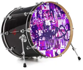 143394DRMKICK22USK WRAPTORSKINZ Skin Decal Wrap Bass Kick