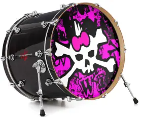 143404DRMKICK22USK WRAPTORSKINZ Skin Decal Wrap Bass Kick