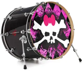 143406DRMKICK22USK WRAPTORSKINZ Skin Decal Wrap Bass Kick