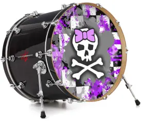 143408DRMKICK22USK WRAPTORSKINZ Skin Decal Wrap Bass Kick