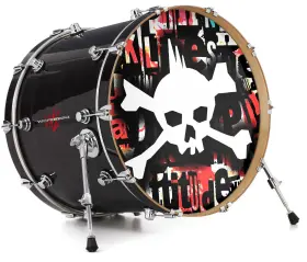 143409DRMKICK22USK WRAPTORSKINZ Skin Decal Wrap Bass Kick
