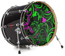 147638DRMKICK26USK WRAPTORSKINZ Decal Skin Bass Kick Drum