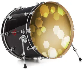 148309DRMKICK26USK WRAPTORSKINZ Decal Skin Bass Kick Drum Hex