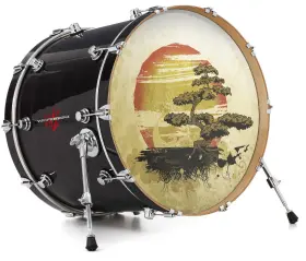 148326DRMKICK26USK WRAPTORSKINZ Decal Skin Bass Kick Drum
