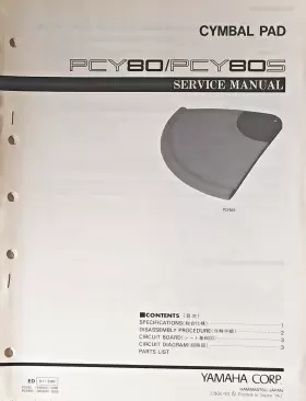 PCY80S YAMAHA Cymbal Pad Service Manual Schematics