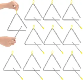 JS-YESHONE-154475 YESHONE Musical Steel Triangle Percussion