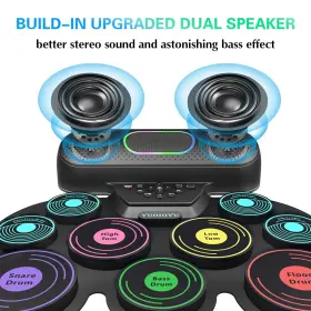 741365732778 YUOIOYU Drum Set Roll Up Midi Pa Kit #3