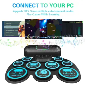 741365733409 YUOIOYU Drum Set Electric Midi Practic Kit #2 741365733409 YUOIOYU Drum Set Electric Midi Practic Kit #2