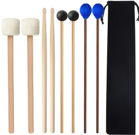 YN-QCHUI132-1 YZNLIFE Marimba Mallets Felt Rubber Drum Kit