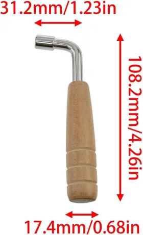 FX-17838 ZUTISAY Piano Tuning Wrench Autoharp Harp Keys #2