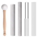 Nuanchu 5 Pcs Crystal Singing Bowl Mallet Set Includes Sheepskin Solid Silver. Fixed Price $52.29.