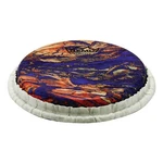 Bongo, Tucked, 7.15 Skyndeep Molten Sea Graphic Drum Head. Fixed Price $85.99.