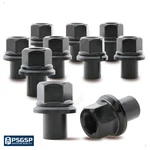 10x 28mm Sleeve Wheel Lug Nuts M22x1.5 Thread 33mm Hex Skirt Flange For Semis. Fixed Price $105.00.