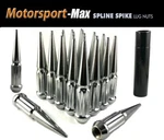 32 Pc Solid Spline Spike Lug Nuts Kit Chrome 14x1.5 Chevy Gmc With Key. Fixed Price $80.52.