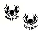 2x White Pearl, Pirate Stickers, Cars, Motorcycles, Decals. Fixed Price $10.92.