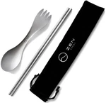 Zen Camps Titanium Cutlery Set Chopsticks Spoon Fork Outdoor Camping Storage Bag. Fixed Price $46.32.