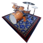 Aucuda Blue Drum Rug 6x6.6 Ft Mat Outdoor Tightly Woven Fabric Cool Se. Fixed Price $424.99.