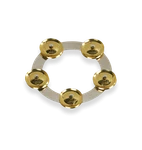 Lp Latin Percussion 6" Tambo-ring - Stainless Steel With Brass Jingles. Fixed Price $49.99.