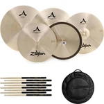 Zildjian A Rock Cymbal Set Bundle - 14/17/19/20-inch. Fixed Price $1349.00.