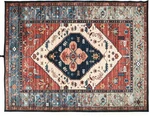 Ahead Armor Cases Tribal Persian Drum Rug - 80-inch X 64-inch, Red And Blue. Fixed Price $124.99.