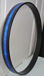 Gretsch 18" Black Bass Drum Hoop Blue Satin Flame Inlay For Your Set L692. Fixed Price $80.96.