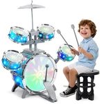 Leeqee Drum Set For Kids 1-3, Jazz Drumset Toddler 3-5 Vibrant Aurora Lig.... Fixed Price $81.88.